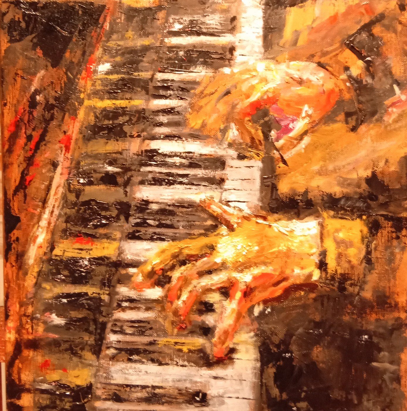 Piano en Si bemol menor, óleo de Diego Casero
