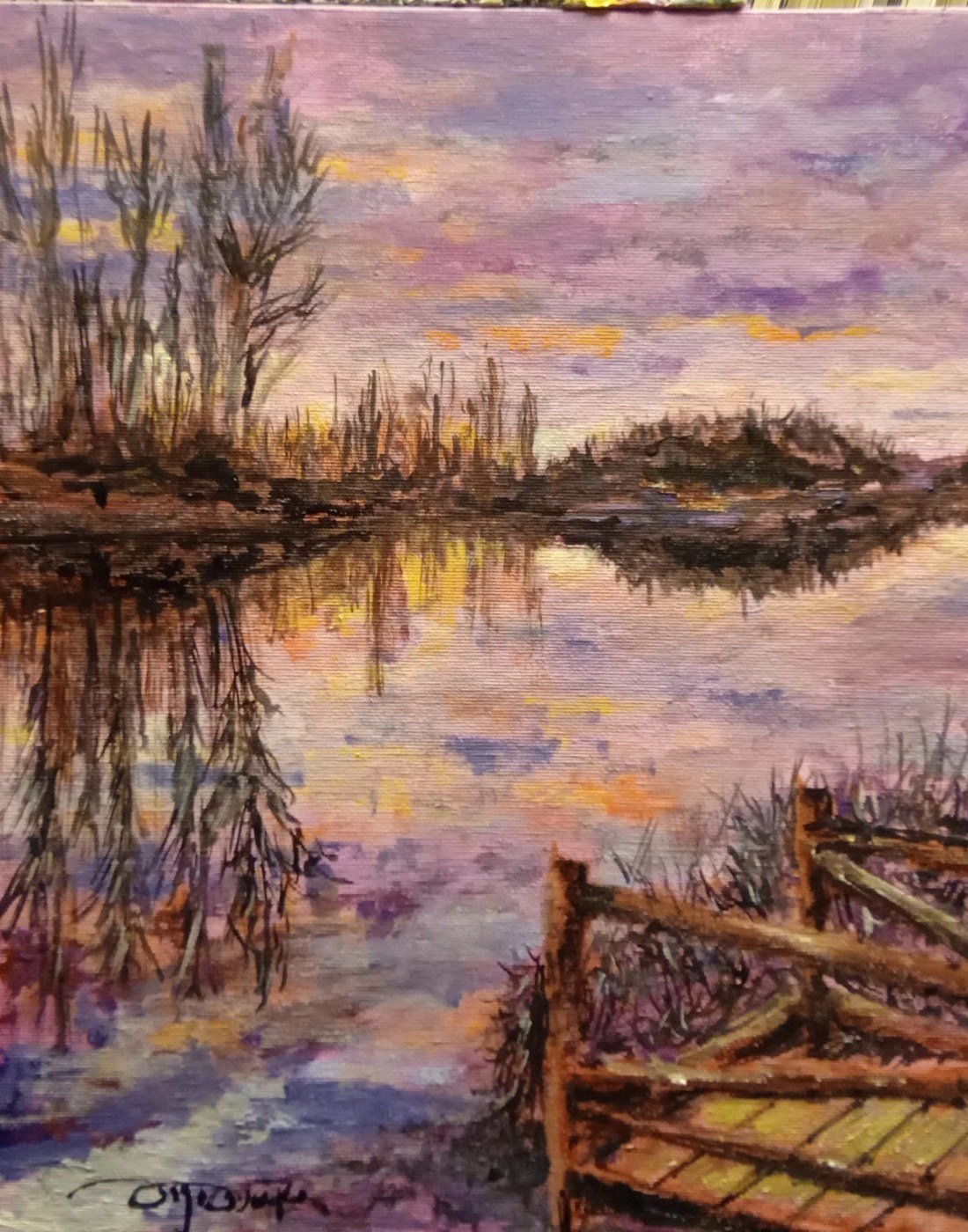 Playa de invierno, óleo de Diego Casero
